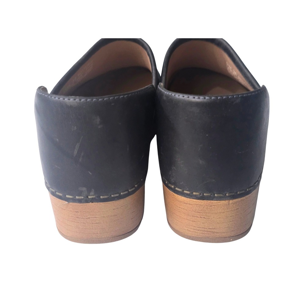 Dansko Women's Brenna Slip-On Clog Soft Black Burnished Suede Sz 36 Navy Blue - Picture 7 of 12